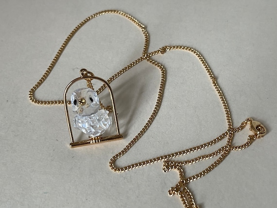 Swarovski Crystal Memories Bird on Perch Pendant Accessories