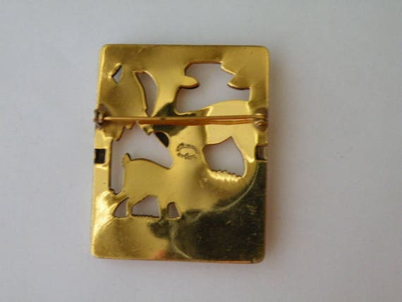 Steling Craft by Coro deer and fawn brooch pin - image 3