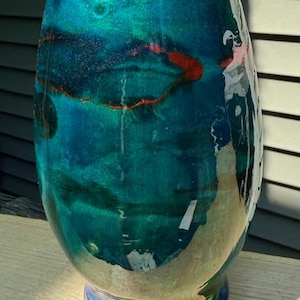 Flower Vase - Resin Art Design - Multicolor