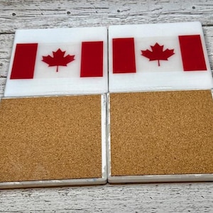 Maple Leaf Canadian Ceramic Coasters