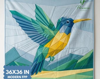 Kolibri Quilt Anleitung, Kolibri FPP PDF Download (90 x 90 cm)