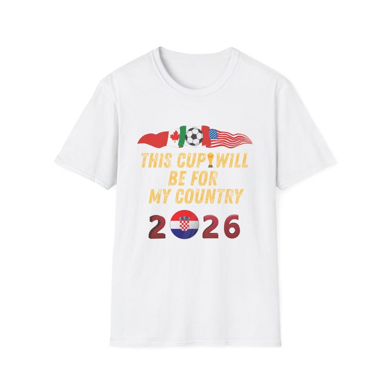 USA Soccer Shirt World Cup 2026 USA Football Fan Game Day Unisex Tee Sports Apparel for Men Women Kids Gift Croatia Flag Ball T-Shirt image 8