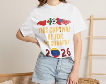 USA Soccer Shirt  World Cup 2026  USA Football Fan Game Day Unisex Tee Sports Apparel for Men Women Kids Gift  colombia Flag Ball T-Shirt