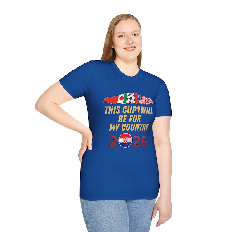 USA Soccer Shirt World Cup 2026 USA Football Fan Game Day Unisex Tee Sports Apparel for Men Women Kids Gift Croatia Flag Ball T-Shirt image 3