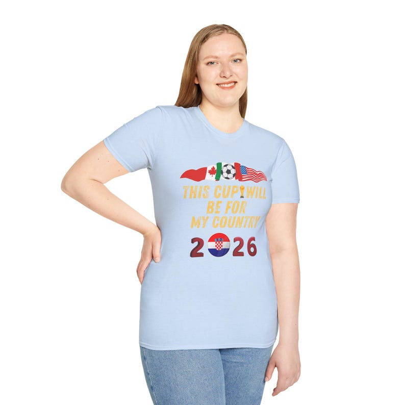 USA Soccer Shirt World Cup 2026 USA Football Fan Game Day Unisex Tee Sports Apparel for Men Women Kids Gift Croatia Flag Ball T-Shirt image 4