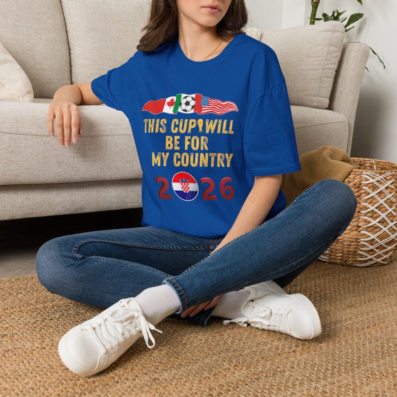 USA Soccer Shirt World Cup 2026 USA Football Fan Game Day Unisex Tee Sports Apparel for Men Women Kids Gift Croatia Flag Ball T-Shirt image 5