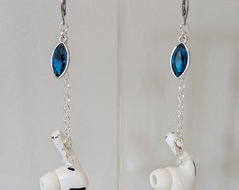 Airpod & Earplug Chain Earrings - Stainless Steel Leverbacks, Stylish Anti-loss Airpod/Earplug Holder