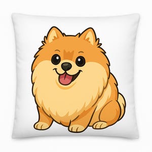 Cute Cartoon Animal Pillow – Personalized Pet Throw Pillow for Pet Lovers, Gift for Pet Owners, Sofa & Bed Decor