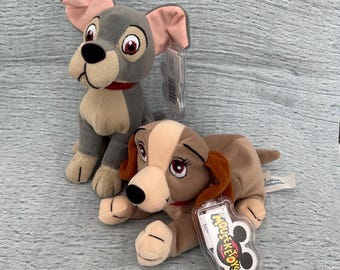 Vintage 1990s Disneyland "Mouseketoys" Lady and the Tramp Mini Bean Bags