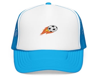 Soccer Ball on Embroidered Trucker Hat, Gift for Soccer Players