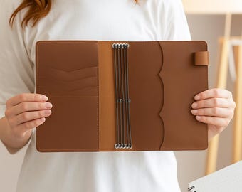 A5 journal cover, Leather journal cover with pen holder, Travelers journal cover a5, Custom journal cover gift, Handmade journal cover
