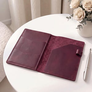 Inserto de couro para caderno de viagem, Bolso de couro para caderno, Inserto de couro recarregável para caderno, Bolso para planner A5, Inserto de couro para caderno A6