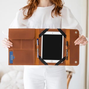 Echtleder iPad Portfolio Fall, Tablet Portfolio,Leder Ipad Tasche 11 Zoll,ipad Ledertasche mit Stifthalter,iPad pro 12.9 Hülle 2020