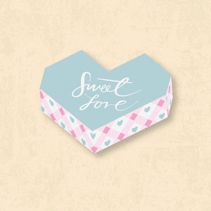 Pink Heart Template – Printable Cut and Glue Craft for Kids & DIY Decor