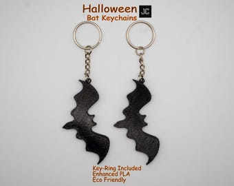 Bat Halloween Keychain | 3D Printed (2-Pack)