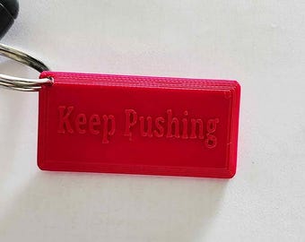 Custom Text Plate Keychain | 3D Printed