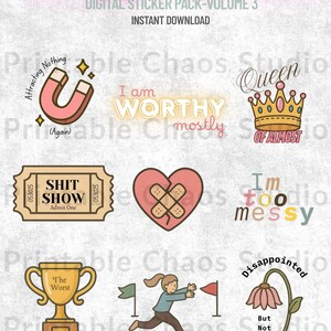 Delusion Graphics Sticker Printable Chaos Bundle | Funny Digital Planner + Sticker Pack ...