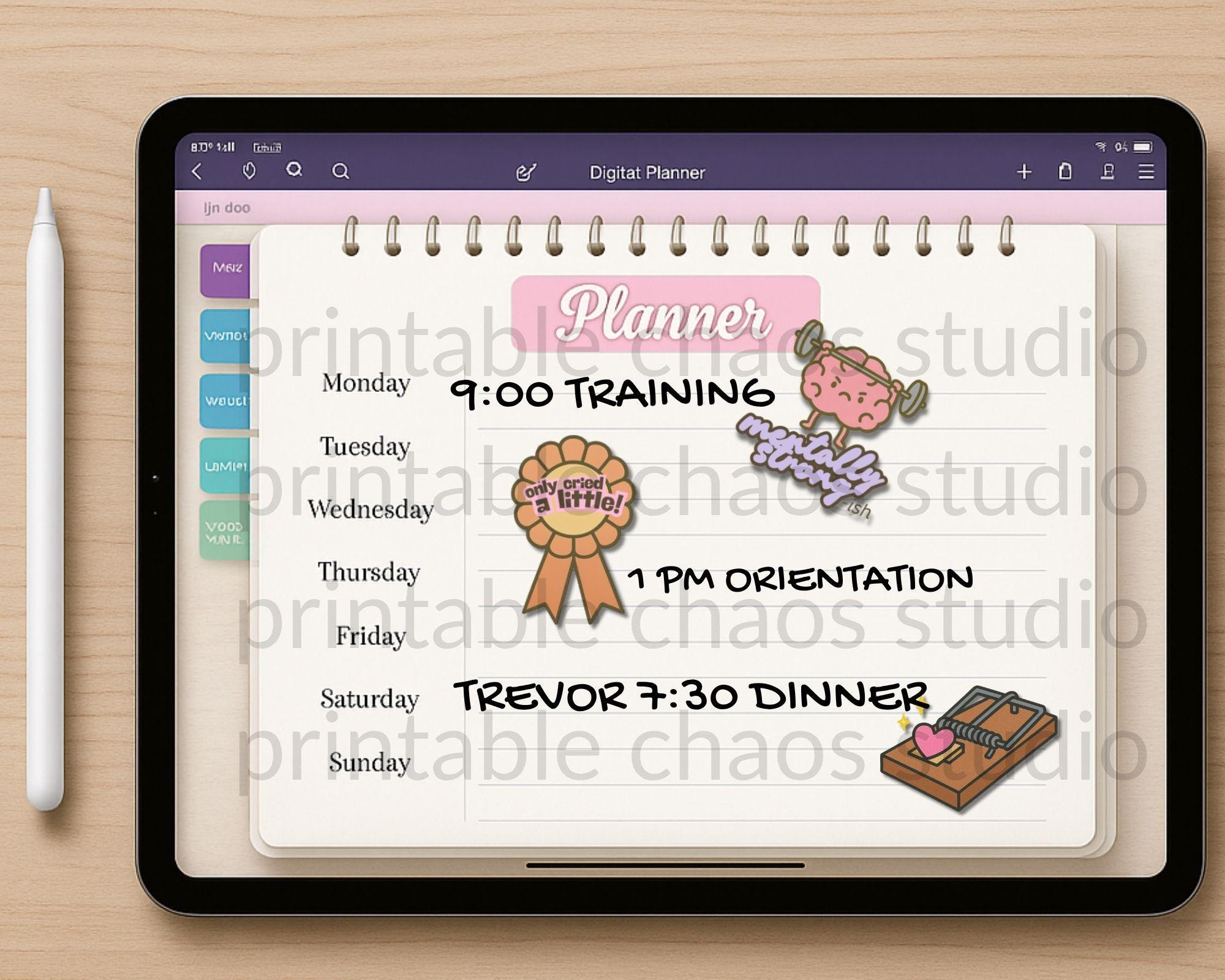 Delusion Graphics Sticker Lucky Girl Delusion Digital Sticker Pack – Funny Printable Stickers for ...