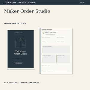 Handmade Order Planner Printable PDF, Customer Job Cards, Weekly Production Board and Dispatch Checklist