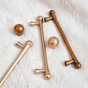 Boule texturée martelée, laiton antique et poignées d'armoire en bronze champagne/poignées d'armoire de cuisine en laiton martelé/poignée d'armoire texturée