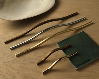 Gold Arch Handle/Wardrobe Long Handle/Modern Gold Kitchen Pulls Handles/furniture hardware/Modern Curved Subtle Arch Handle Pull