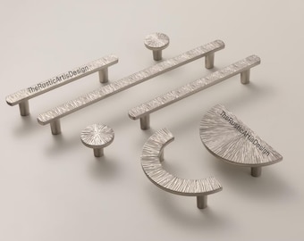 Half round Texture Drawer Pulls/Hammered Solid round knobs/Silver Hammered Cabinet Handle knob/Silver Semicircle Drawer Cupboard knobs Pulls