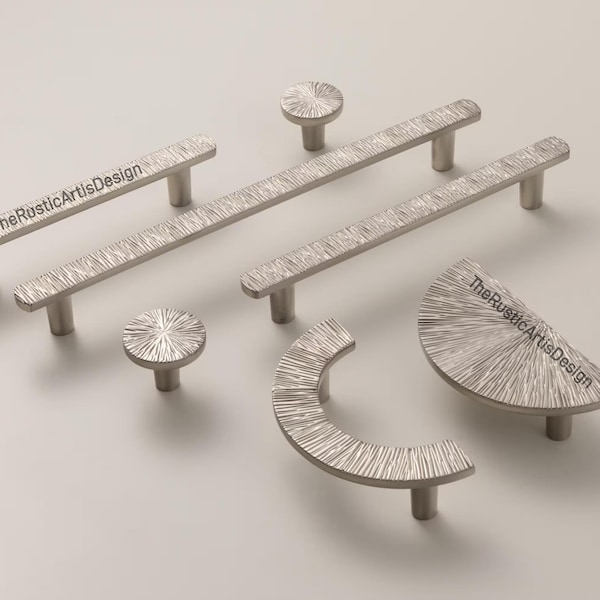 Half round Texture Drawer Pulls/Hammered Solid round knobs/Silver Hammered Cabinet Handle knob/Silver Semicircle Drawer Cupboard knobs Pulls