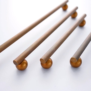 Antique Brass Knurled Cabinet Handles with Spherical Base/Antique Brass Cabinet Pulls, Kitchen Cabinet Hardware