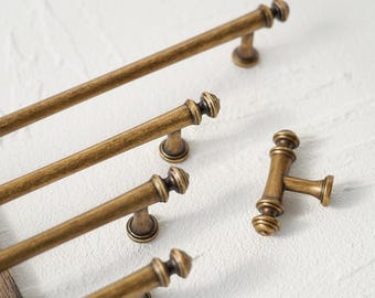 Maniglie per mobili in ottone anticato francese/Maniglie per cucina in ottone anticato/Maniglie per mobili retrò/Maniglie per cassetti da cucina/Maniglie per cassetti