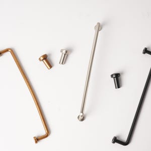 Matte Black Modern Kitchen Cabinet Handles/simple and high-end long handle/Slender Metallic Gold handle pull knobs/Zinc Alloy Drawer Pull image 5