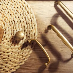 Vintage Bronze Drawer Pulls: Retro Cabinet Knobs, Furniture Handles