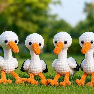 Little Stork Crochet Pattern PDF | Amigurumi Stork Tutorial in English | Stuffed Stork Toy | Baby Shower Gift Idea