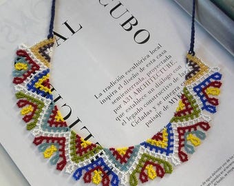 Handgemachte Perlenkette, mehrfarbiger indigener Perlenschmuck, personalisierte Geschenke für Sie zum Geburtstag
