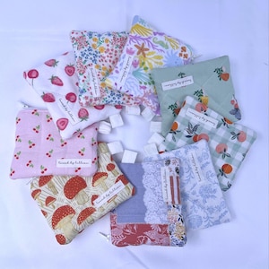 Mini Keychain Wallet Collection 1 / Clutch / Aesthetic Quilted Zipper Pouch / Variety / Card Holder / Card Lipstick Wallet / Handmade