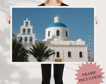 The Bells of Thira (Framed, 24x36")