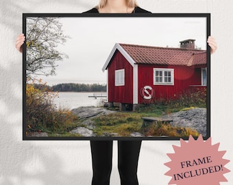 Swedish Boathouse (Framed, 24x36")