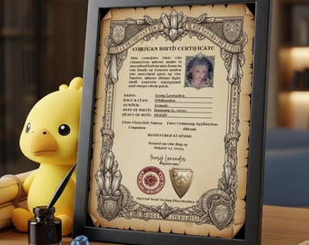 FFXIV Birth Certificate Template: Fan Made Digital Download (Canva Editable)