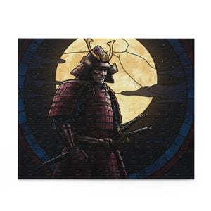Samurai Themed Puzzle | 120, 252, 500-Piece Options | Unique Gifts for Adults, Family Fun, Game Night, Collectible Decor, Jigsaw Challenge