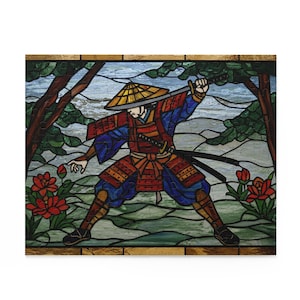 Samurai Puzzle Art: Wooden Japanese Warrior Jigsaw Puzzle, 120, 252, 500-Piece, Relaxing Gift, Home Decor, Family Activity