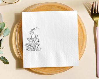 Personalized Wedding Napkins, Custom Wedding Cocktail Napkins, Party Napkins, Custom Logo Napkins, Bar Napkins, Custom Event Napkin