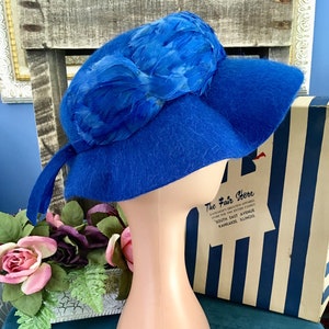 Henry Pollak Melosoie Royal Blue 1950s Hat image 1