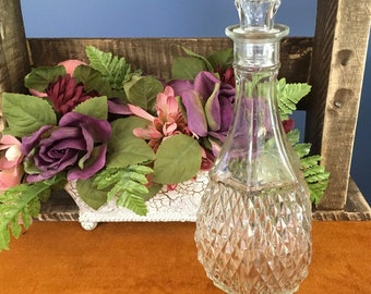 Glass Diamond Pattern Decanter