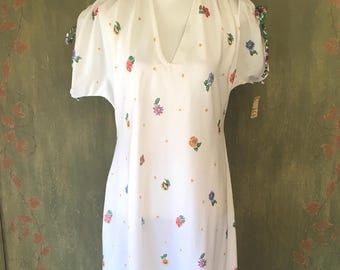 Long 1960s House Dress Butterfield 8 - Size S