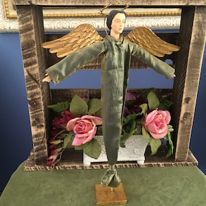 Primitive Standing Angel Figurine