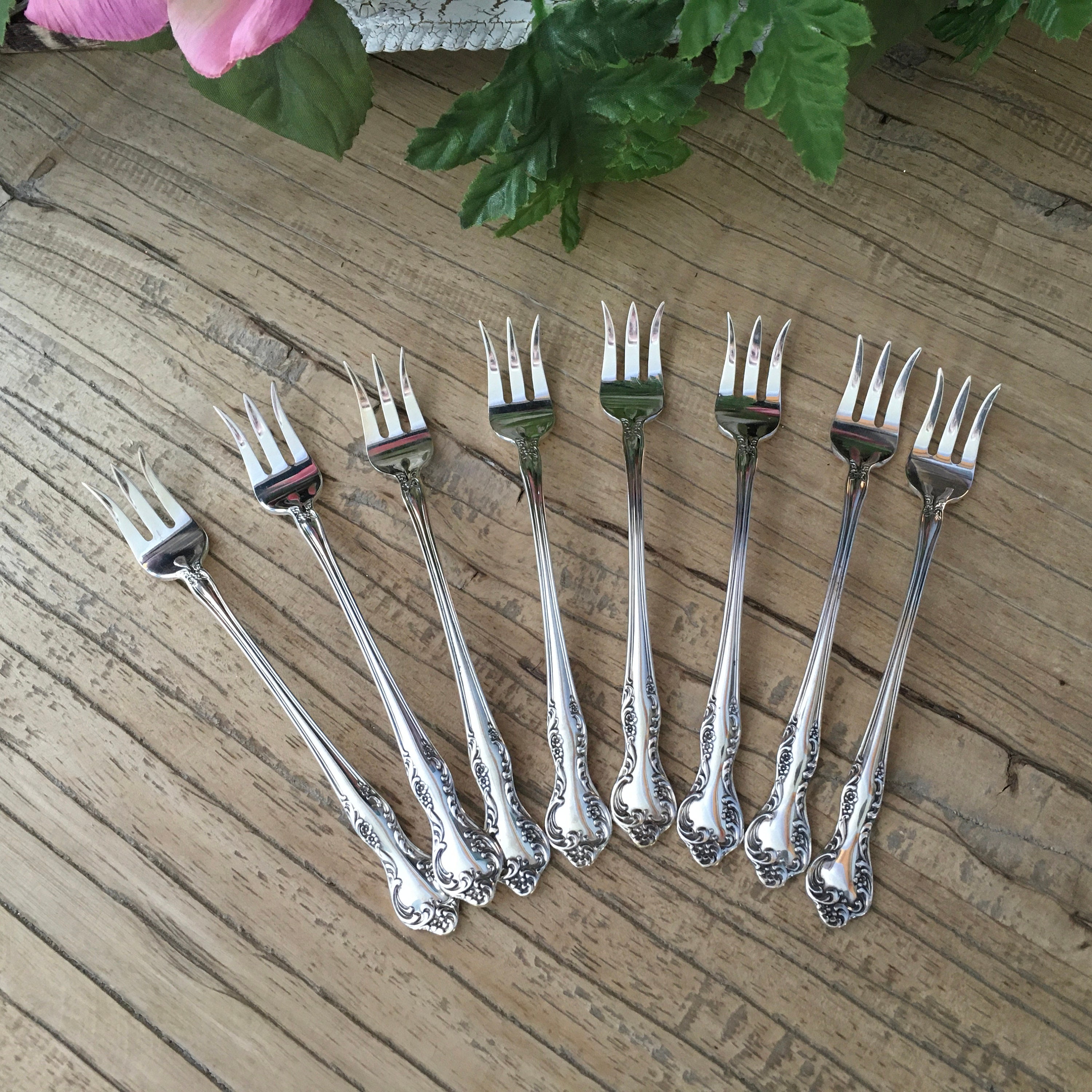 Set of Eight (8) Reed and Barton Shrimp/seafood Appetizer Forks - Etsy