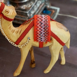 Small Olive Wood Camel