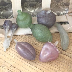 Murano Glass Set of 7 (Seven) Pieces of Fruit