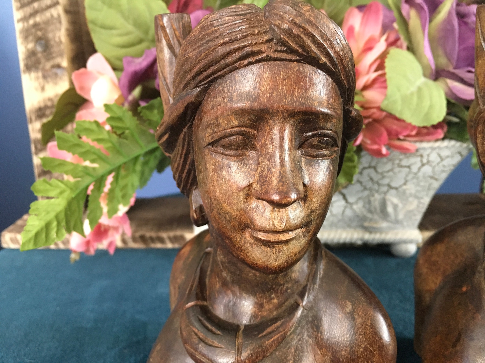 Carved Wood Philippines Busts of Man and Woman Etsy