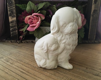 Ready-to-Paint Bisque Dog with Pup Figurine