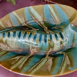 Glazed Ceramic Leaf Ashtray